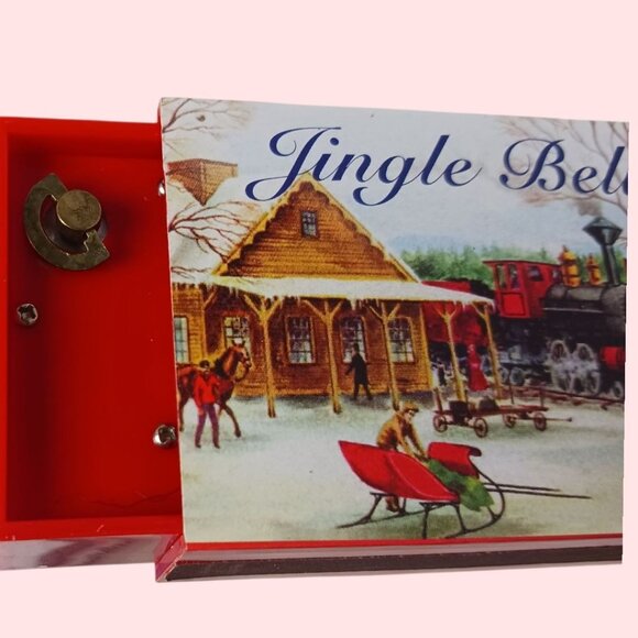 Mr. Christmas Matchbox Melodies Jingle Bells Music Box W/ Animated Scene Plays S - Picture 5 of 10